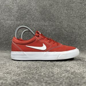Nike SB Charge CQ0260-600 Youth Size 5Y Red Canvas Skateboarding Shoes Used